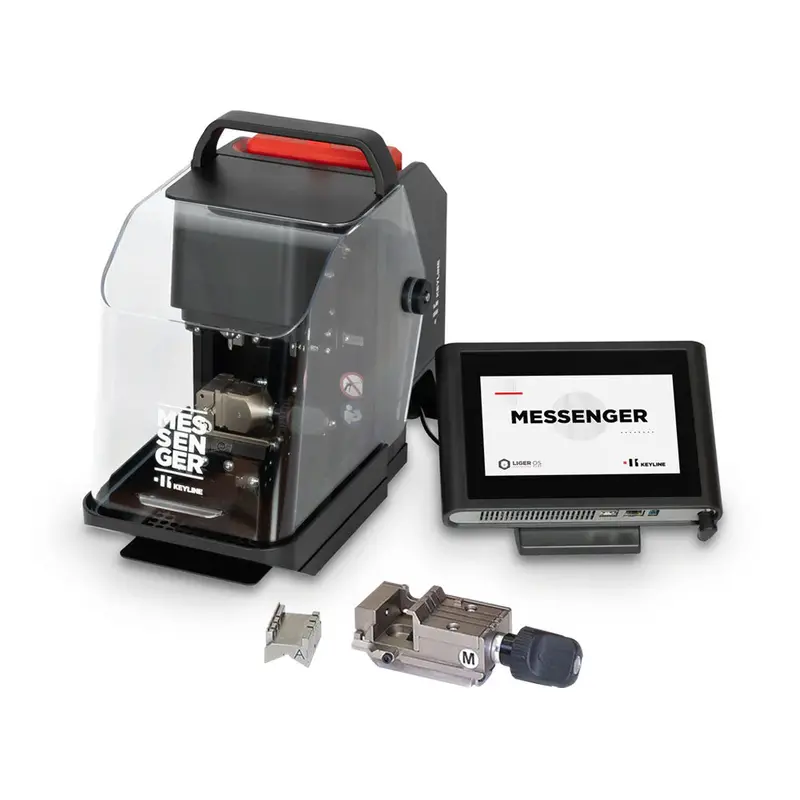 Keyline Messenger Iq Portable Key Cutting Machine – Includes Gymkana 994 M-Clamp & Iq Console 1