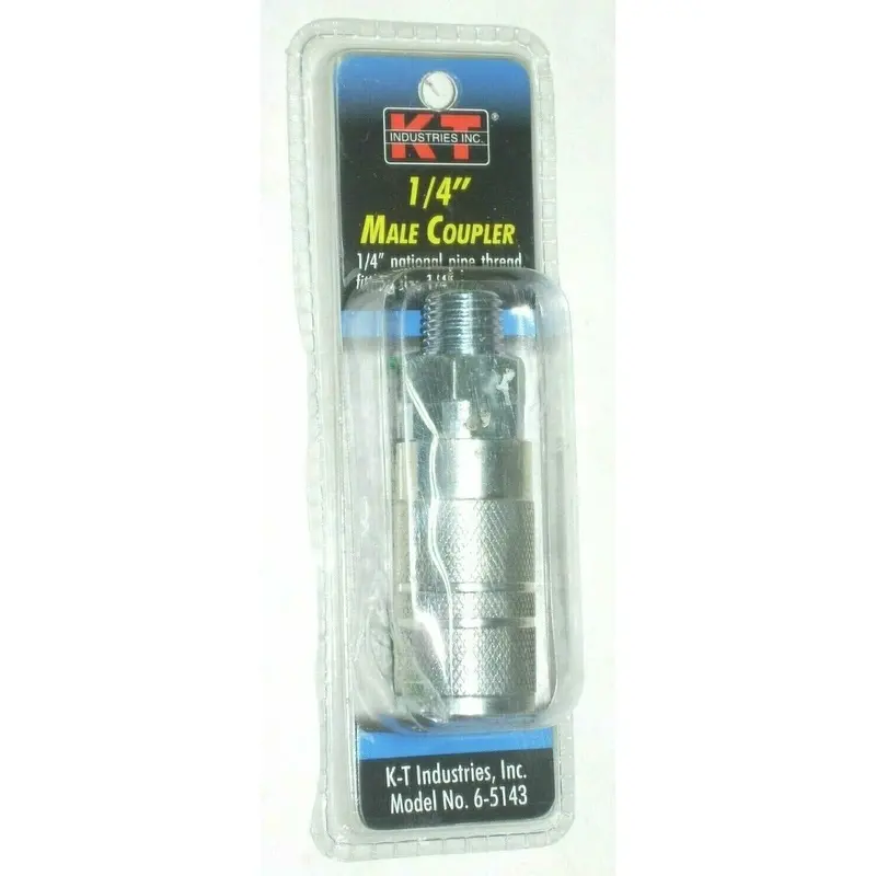 Kt Industries 1/4" Lincoln-Compatible Male Coupler With 1/4" Male Npt Thread 1