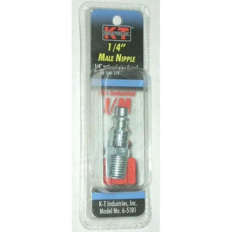 Kt Industries 1/4" Male Npt Fitting With Integrated Milton-Style Nipple 1