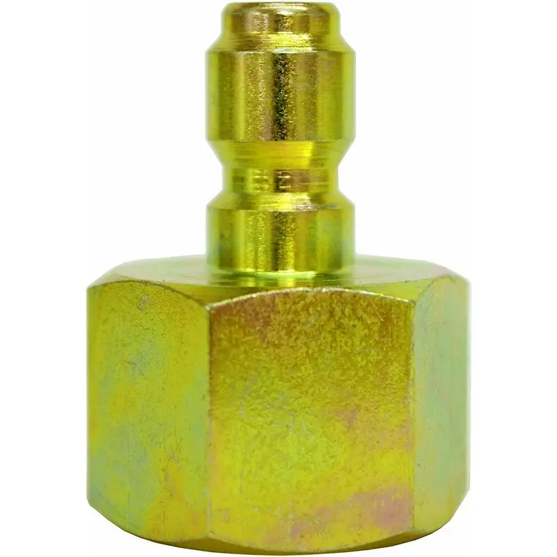 Kt Industries 1/4" Male Npt To M22 Female Quick Coupler Plug – Rated For 5500 Psi 1