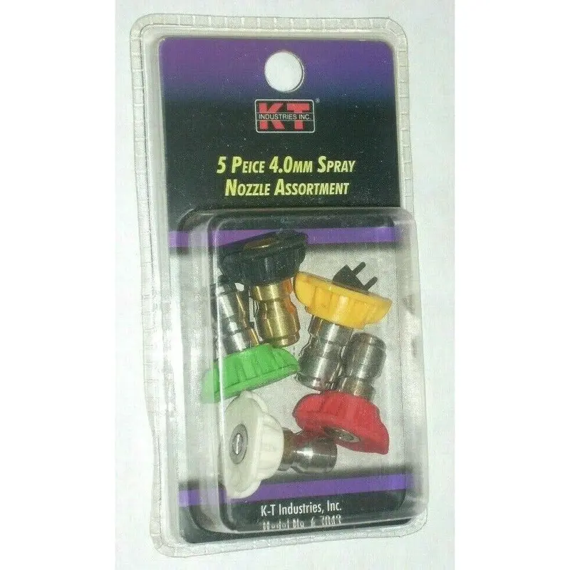Kt Industries 5-Piece 4.0 Mm Spray Nozzle Kit – Fan Angle Variety For Versatile Cleaning 1