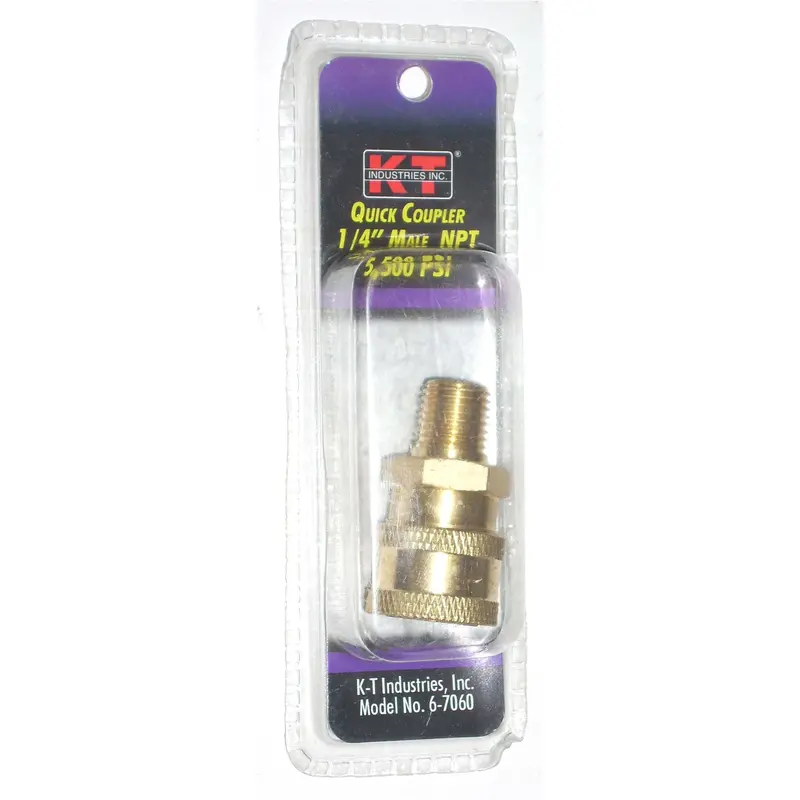 Kt Industries 6-7060 Brass Quick-Connect Coupler – 1/4" Npt Thread 1