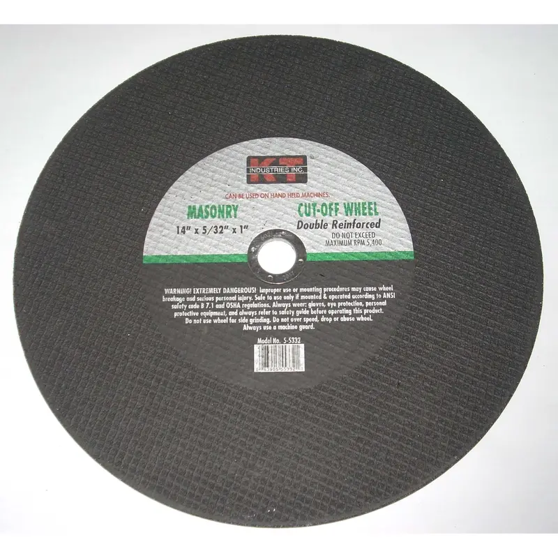 Kt Industries Masonry Cut-Off Wheels, 14" X 5/32" X 1", 10-Pack 1