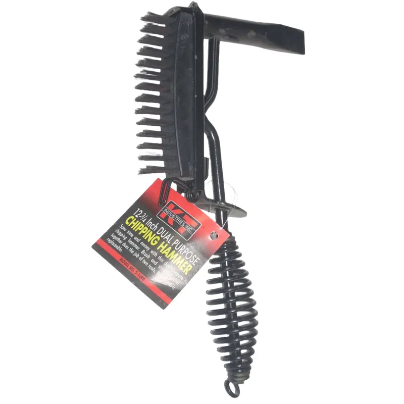 Kt Industries Spring-Handle Chipping Hammer With Integrated Wire Brush 1