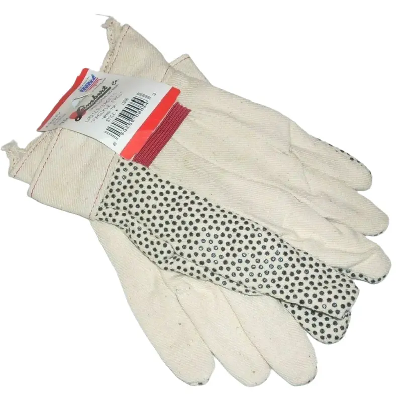 Lambert 135B Dotted-Palm Canvas Cadet Gloves For Women 1