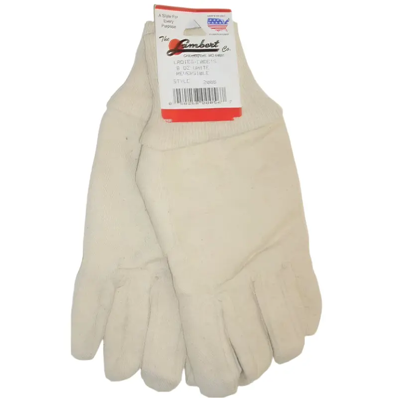 Lambert 208B Lightweight White Canvas Cadet Gloves For Women 1