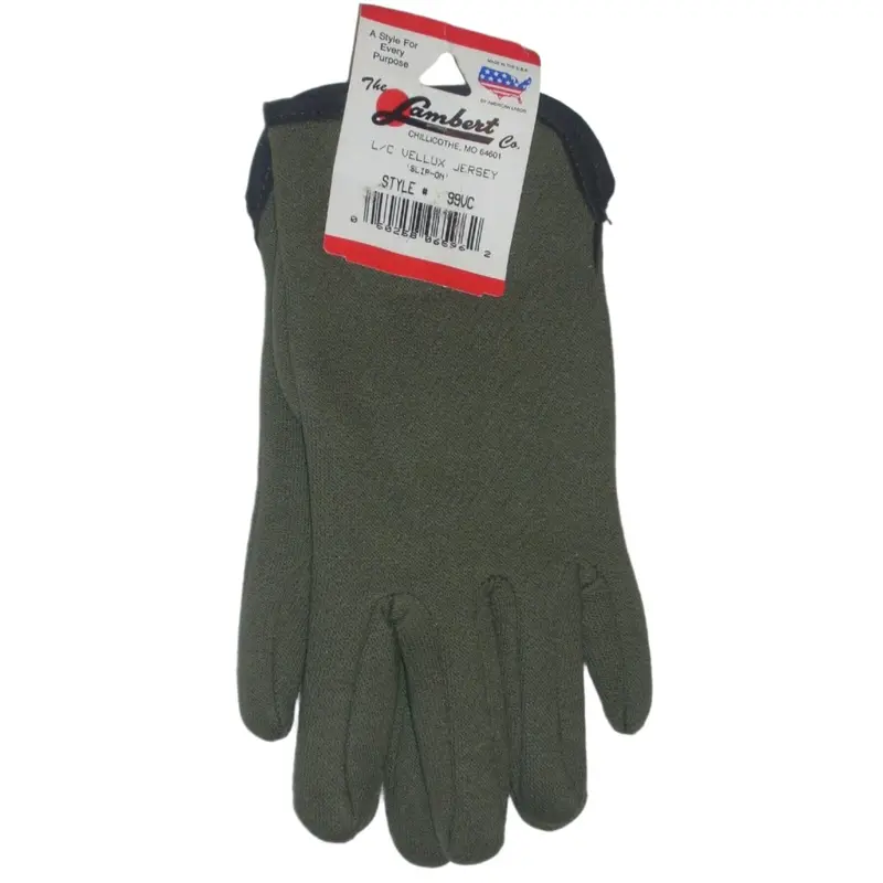 Lambert 99Vc Green Vellux Jersey Slip-On Gloves For Women – Cadet Size 1