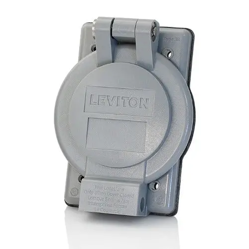 Leviton Wp1 Single-Gang Weather-Resistant Receptacle Cover In Gray 2