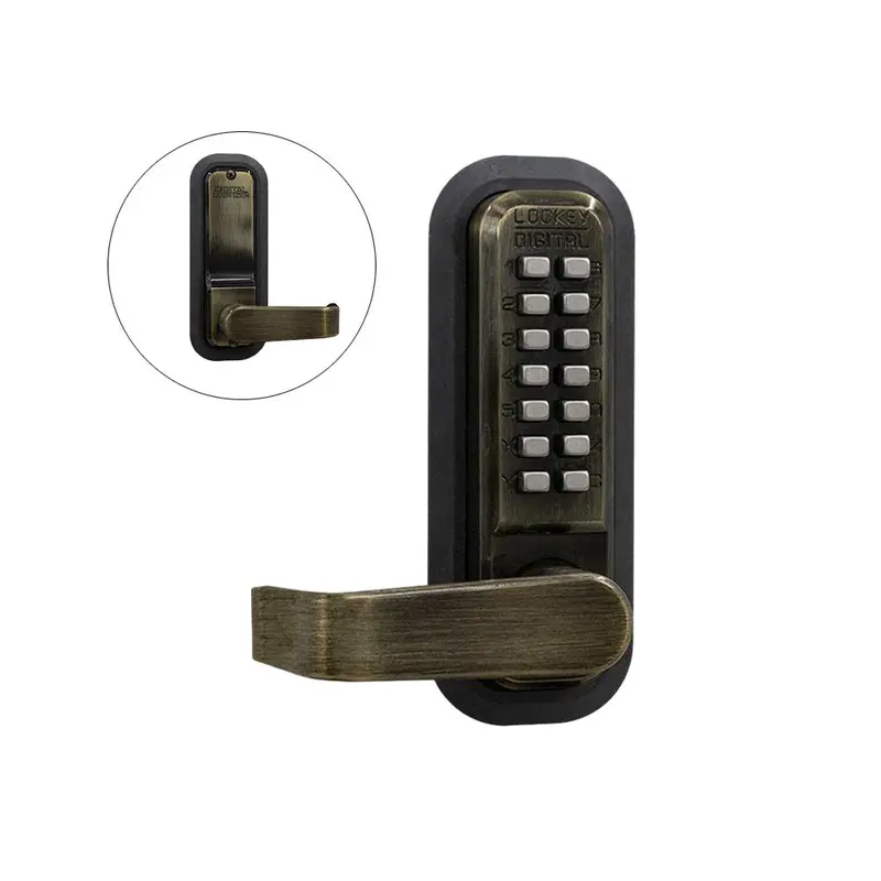 Lockey 2835 Mechanical Keyless Passage Lever Lock – No Keys Required 1