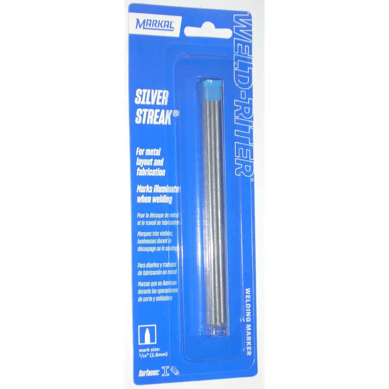 Markal Silver Streak Metal Marking Pencil Refills – Pack Of 6 1