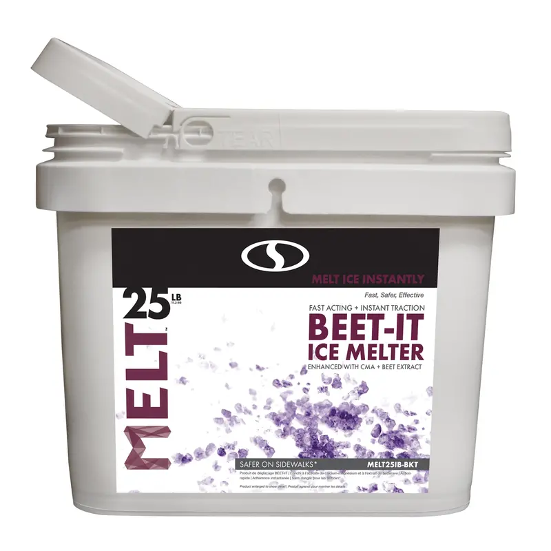 Melt Beet-It Ice Melter – 25 Lb Bucket With Cma & Natural Beet Extract 1