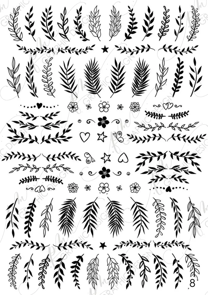 Minimalist Nail Art Sticker - Pm08 1