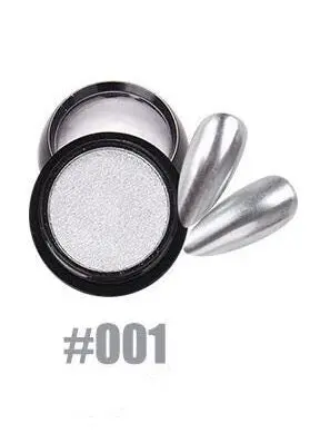 Mirror-Finish Silver Chrome Nail Powder 1