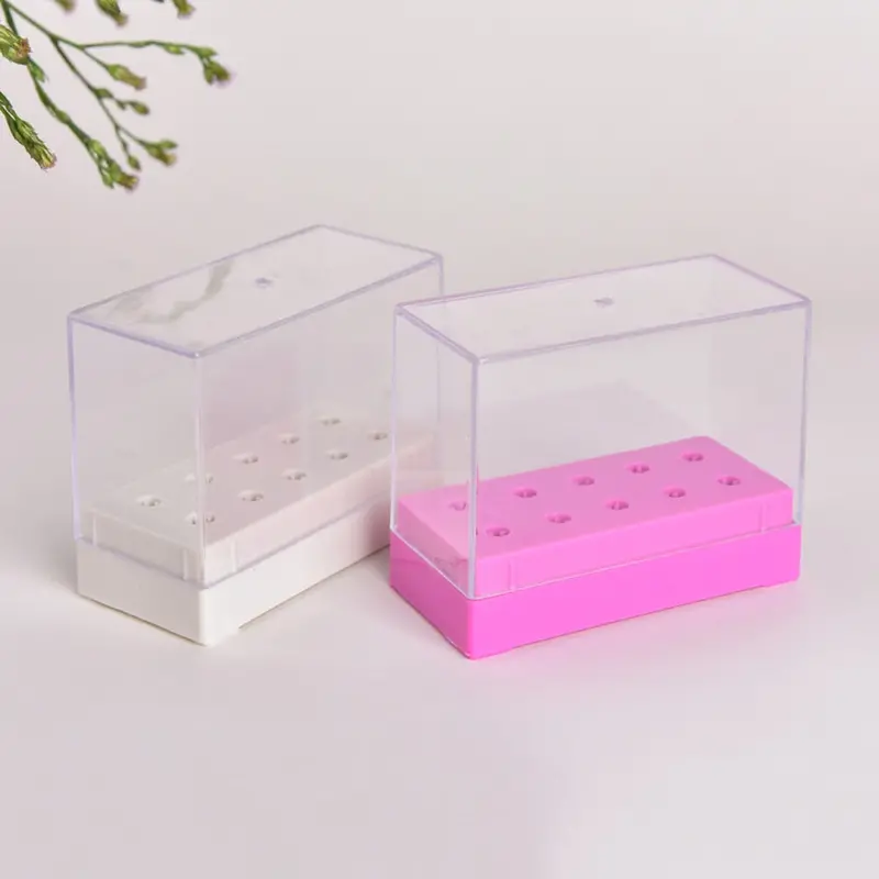 Pink Drill Bit Organizer Case – Compact Storage 1