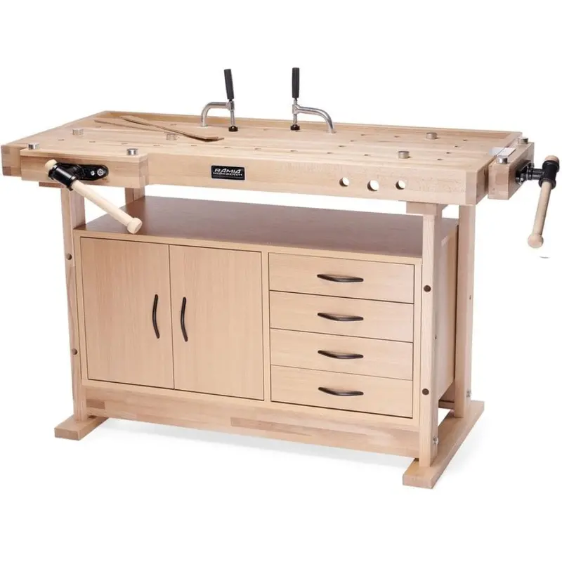 Ramia Diamond 1500 Combo Workbench With Built-In Storage & Vises 1