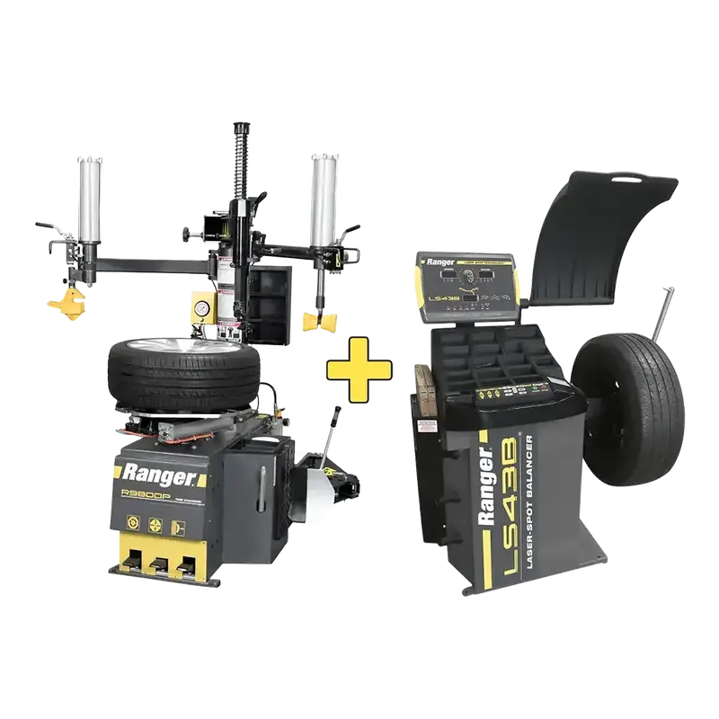 Ranger Ls43B Laser Wheel Balancer + R980Dp Dual-Assist Tire Changer Bundle 1