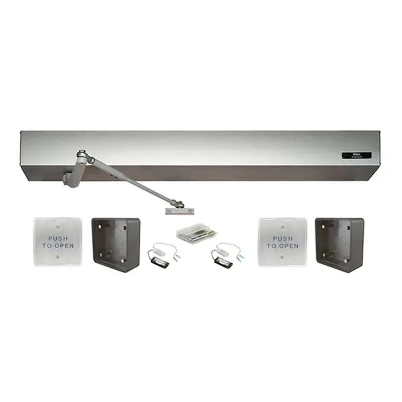 Record Usa Ez36 Wireless Automatic Door Operator Kit – Ha8-Lp Motor, Push/Pull Arm, 4.5" Square Plates, 900 Mhz Rf System 1