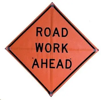 Reinforced Mesh Road Sign With Structural Ribs 1