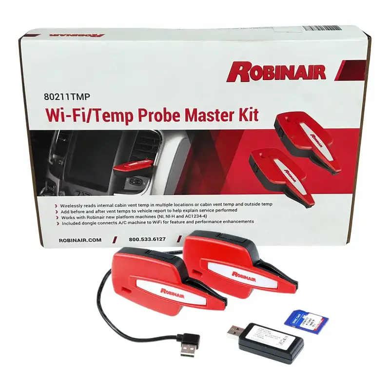 Robinair 80211Tmp Wireless Temperature Probe Kit With Wi-Fi & Bluetooth Dongle 1