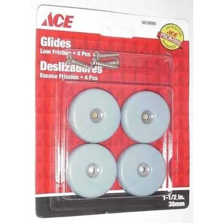 Round 1-1/2-Inch Slide Glides – Heavy-Duty Drawer Runners (4-Pack) 1