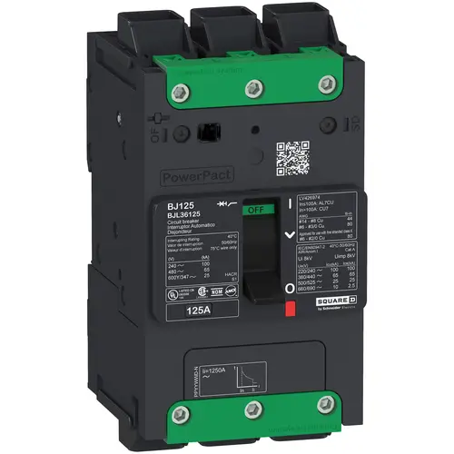 Schneider Powerpact B-Series 3-Pole Molded Case Circuit Breaker – 600Y/347V 1