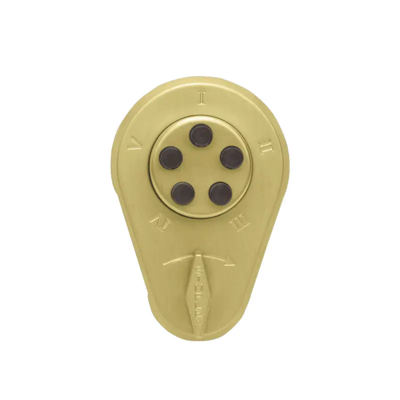 Simplex 9100000 Key-Override Pushbutton Deadbolt — 1-3/4" To 2-1/8" Door Thickness 2