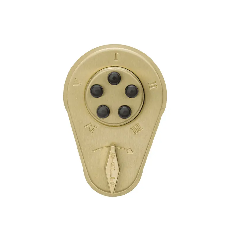 Simplex 9190000 Pushbutton Deadbolt & Spring Latch — 1-3/4" To 2-1/8" Door Thickness 2