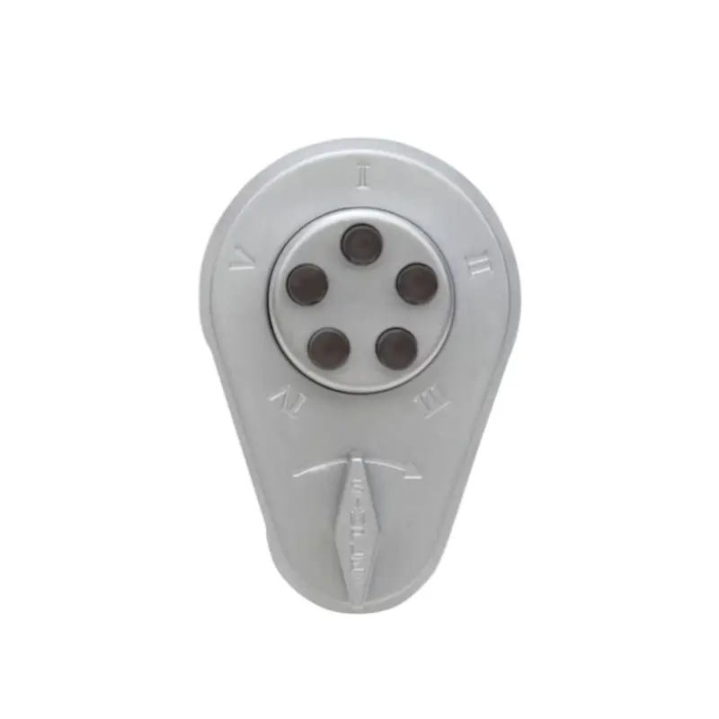 Simplex 9290000 Auxiliary Pushbutton Deadbolt & Spring Latch — Satin Chrome (26D) 1