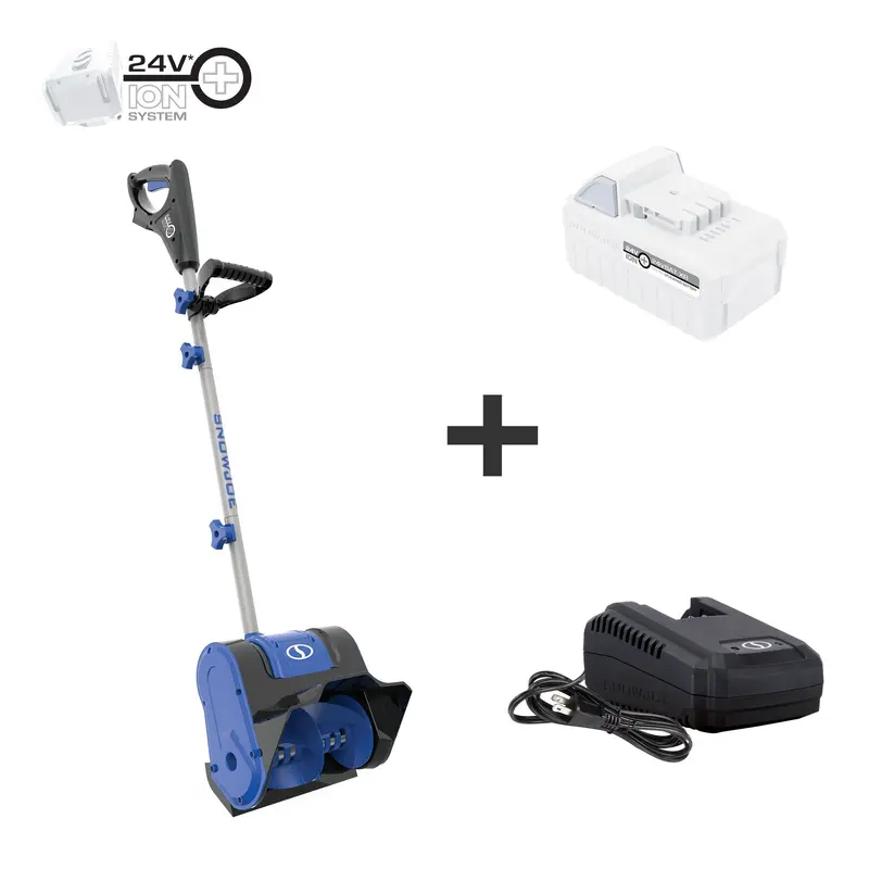 Snow Joe 24V Ion+ Certified Refurbished Cordless Snow Shovel – 10-Inch, 5.0-Ah Battery Included 1