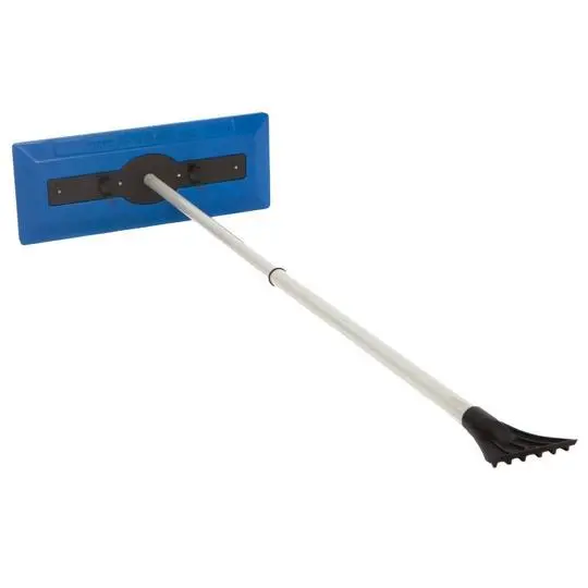 Snow Joe Telescoping Snow Broom With Ice Scraper – Lightweight & Adjustable – Refurbished & Certified 1