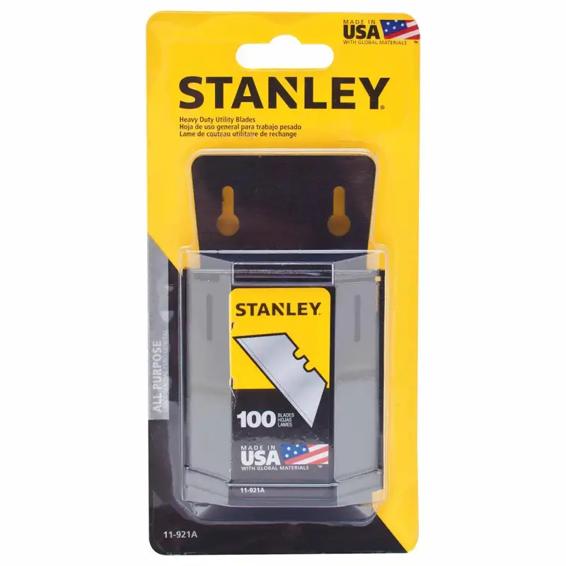 Stanley 11-921A Heavy-Duty Utility Blades With Built-In Dispenser – 100-Count Box 1