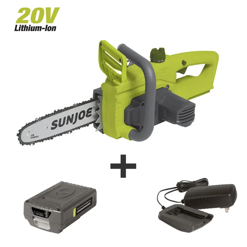 Sun Joe 20V Ion+ 10-Inch Cordless Chainsaw Kit With 2.0-Ah Battery & Charger 1