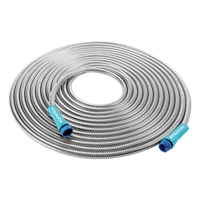 Sun Joe Ajsgh50 Stainless Steel Spiral Garden Hose – Heavy-Duty, 50-Foot, 1/2-Inch Diameter 1