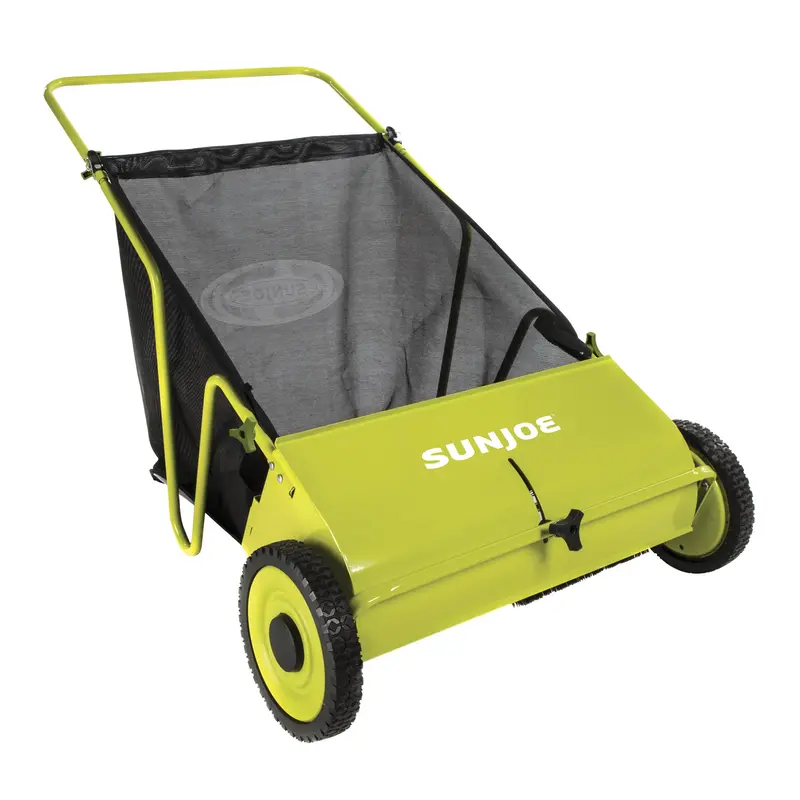 Sun Joe Sjsw26M 26-Inch Manual Push Lawn Sweeper With 52.3-Gallon Capacity Catcher 1