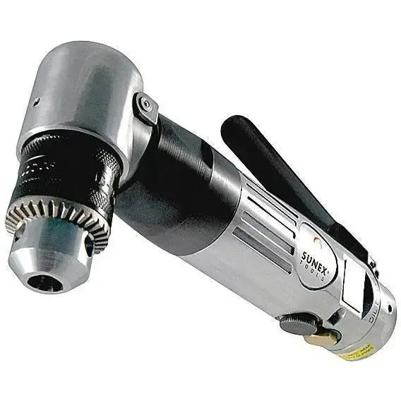 Sunex 3/8-Inch Right-Angle Reversible Air Drill With Geared Chuck 1