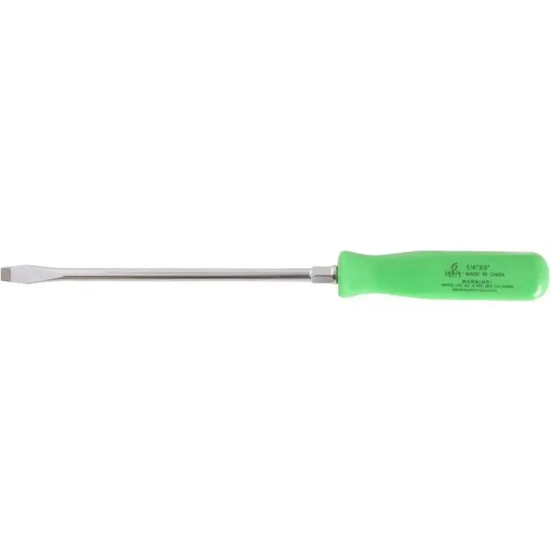 Sunex Neon Green Slotted Screwdriver – 1/4" X 6" 1