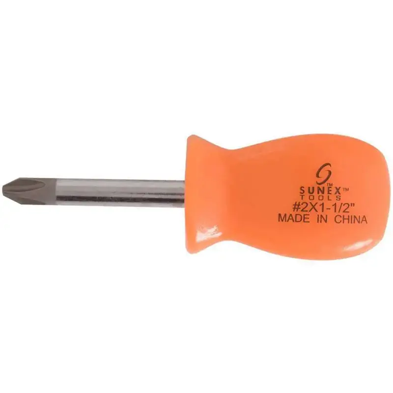 Sunex Neon Orange Slotted Screwdriver – 3/8" X 8" 1