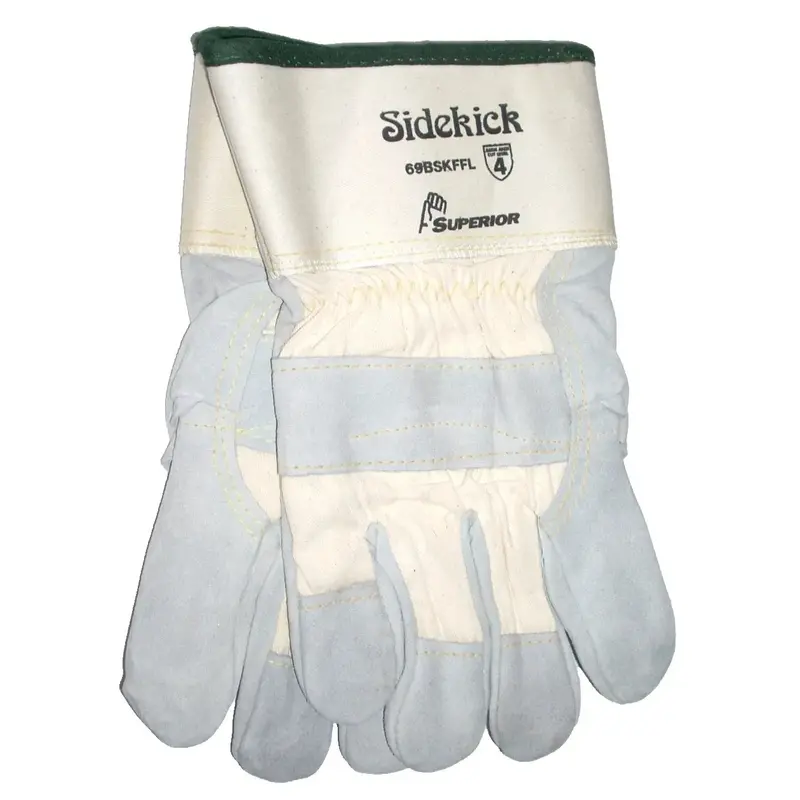 Superior Sidekick Cut-Resistant Gloves – Leather Palm, Canvas Back, Level 4 Protection, Xl 1