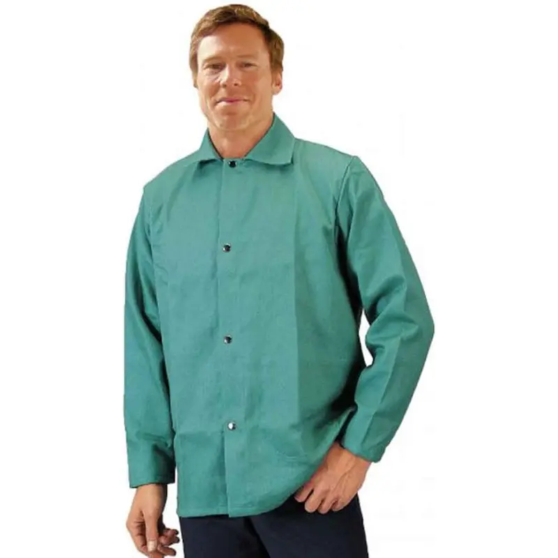 Tillman Westex Proban Flame-Resistant Welding Jacket – 30-Inch Green Medium 1
