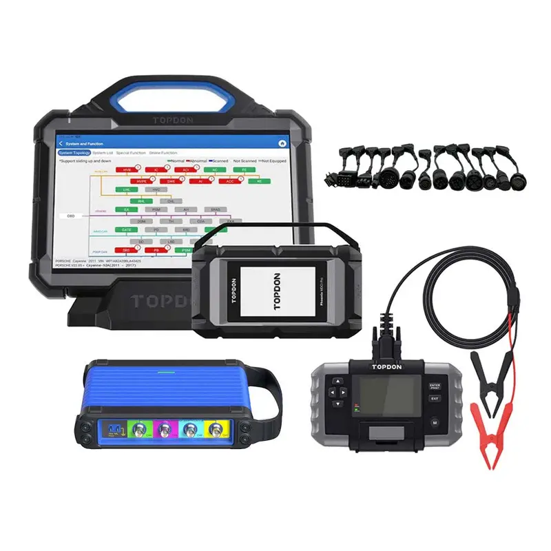 Topdon Phoenix Max Diagnostic Scanner Bundle – Includes Phoenix Scope, Hdckit & Free Bt600 Battery Tester 1
