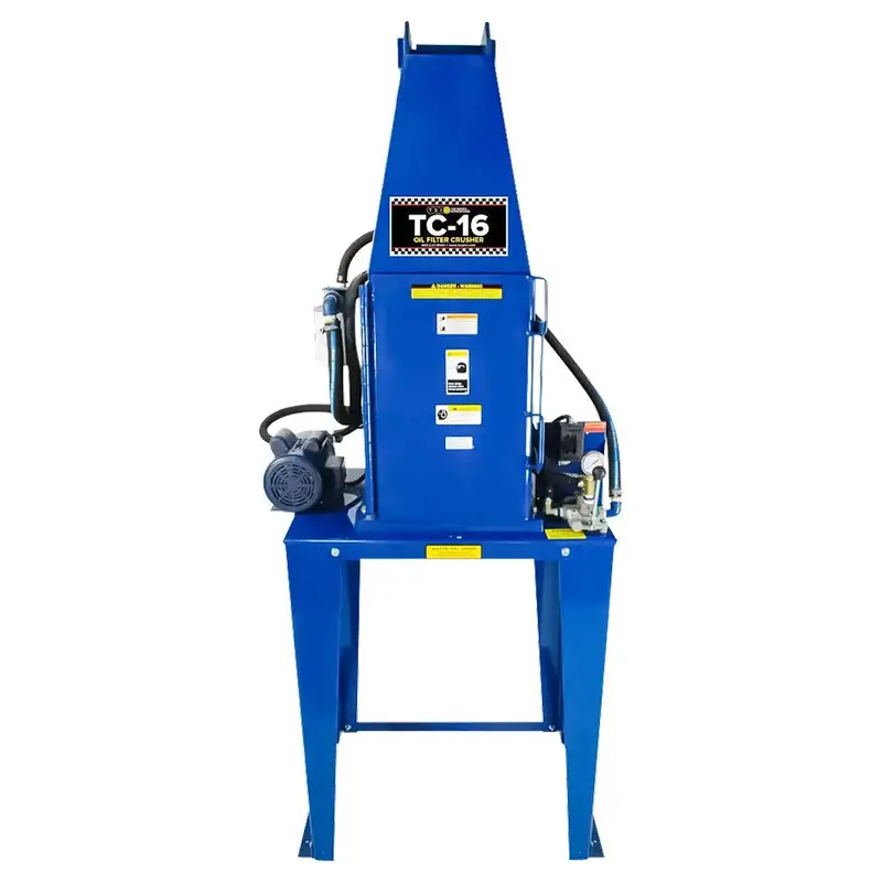 Tsi Tc-16Ac Automatic Oil Filter Crusher – Industrial-Grade Recycling Tool 1