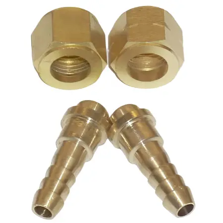 Twin Welding Hose Nut And Nipple Set – 1/4" Size 1