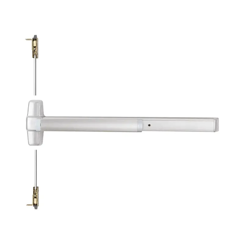 Von Duprin 9847Nl Concealed Vertical Rod Exit Device – Nightlatch Function, Hex-Key Dogging, Wide Stile Pushpad, 36", Grade 1, Satin Chrome 1