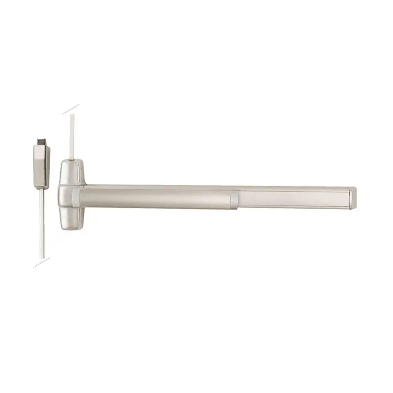 Von Duprin Ld9827 Smooth Surface-Mount Vertical Rod Exit Device – Wide Stile Pushpad, Exit-Only, Grade 1, No Bottom Rod Or Dogging