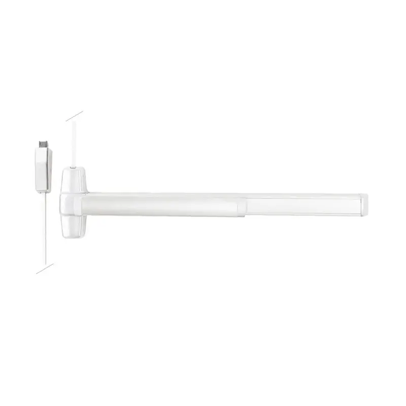 Von Duprin Qel9827 Smooth Surface Vertical Rod Exit Device – Wide Stile Pushpad, Classroom Function, 48" Height, Grade 1 Security 1