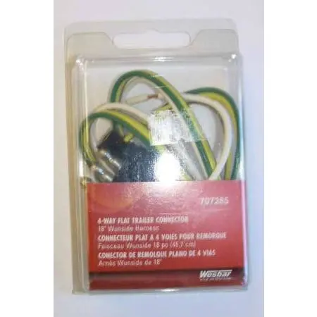 Wesbar 4-Way Flat Trailer Light Harness (18" Unshielded) 1