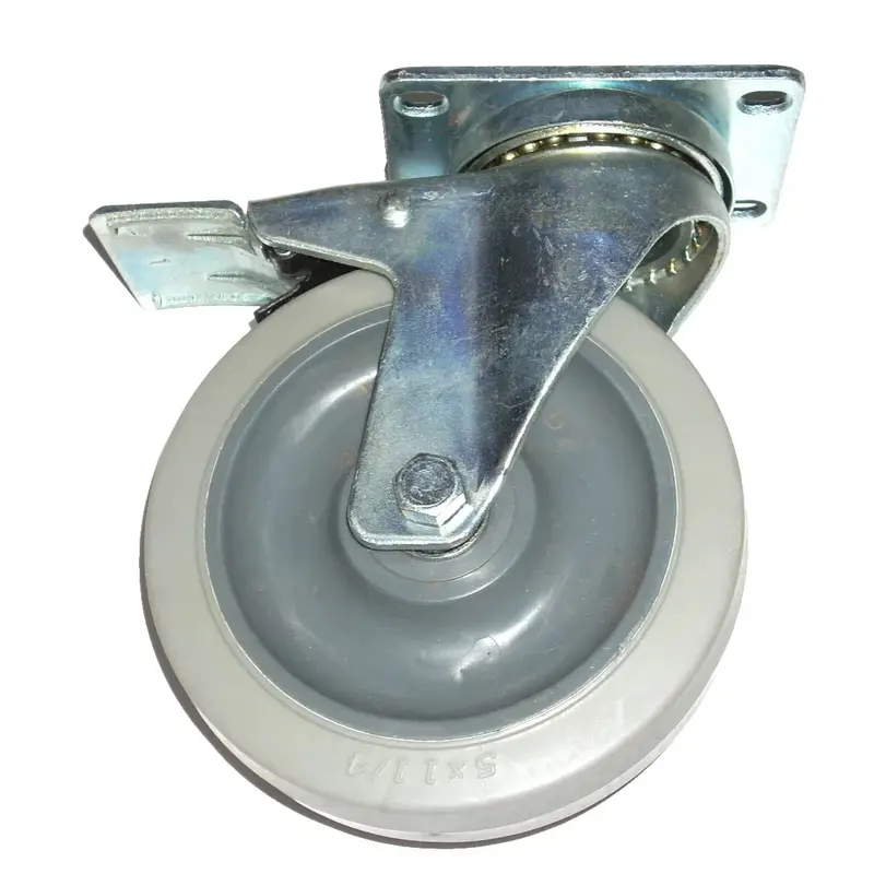 Westward 5" Swivel Caster With Total Lock Mounting Plate 1