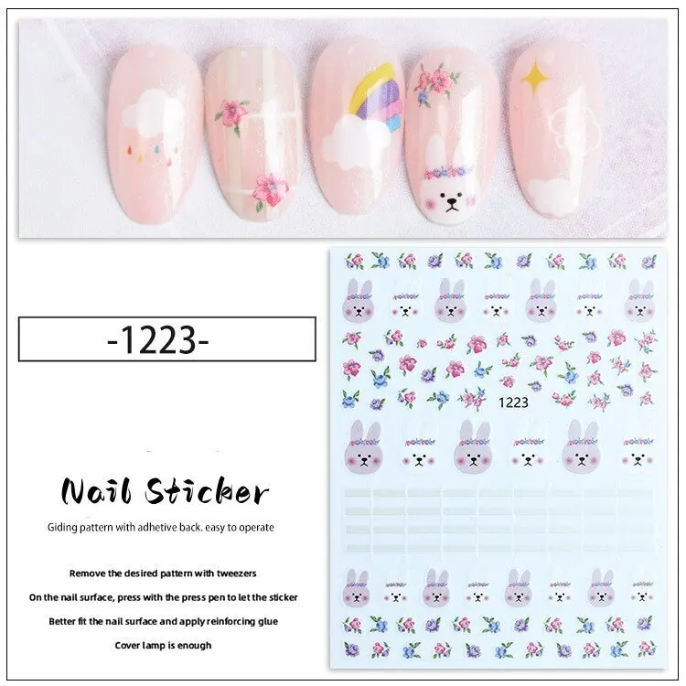 Whimsical Easter Nail Decal Assortment 1223 1