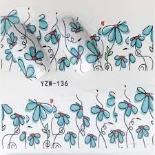 Yzw136 Nail Art Sticker Pack 1