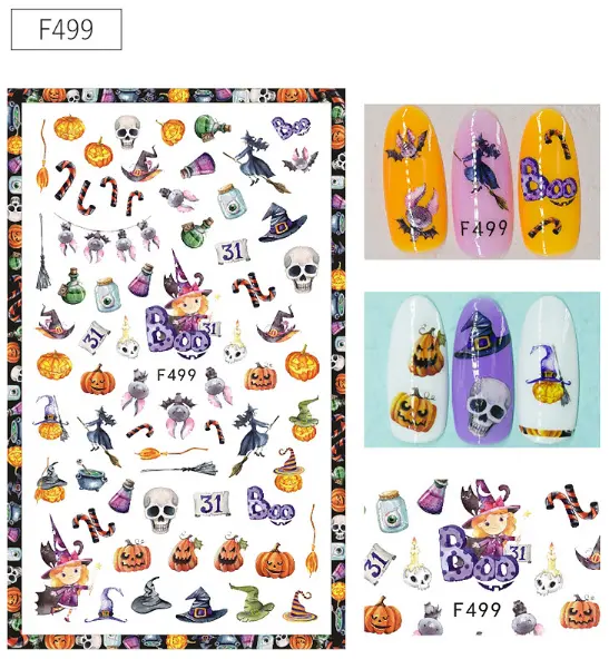 Zombie Chic Halloween Nail Decal 1